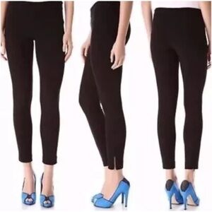 Diane Von Furstenberg Black Lendra Ponte Knit Pants Ankle Zip‎ Womens 6 (1320)
